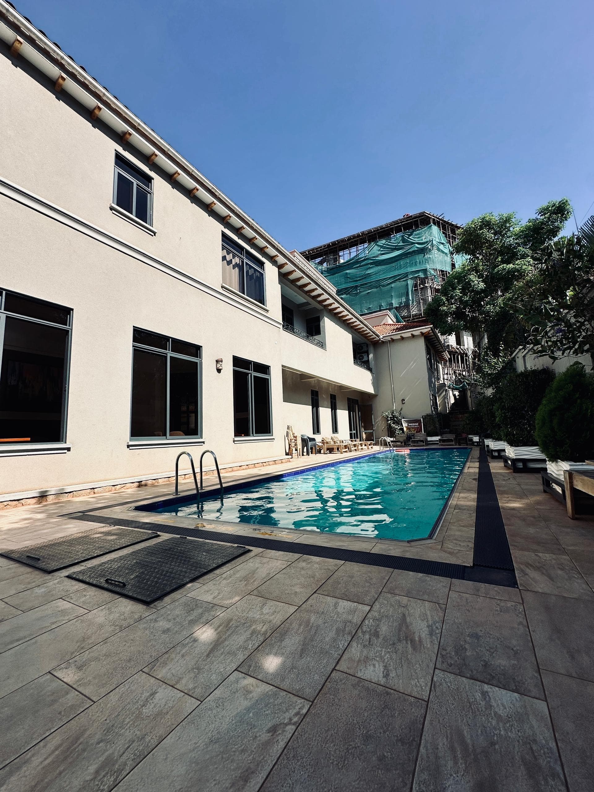 Poolside deck and cabanas at a GWIC hotel